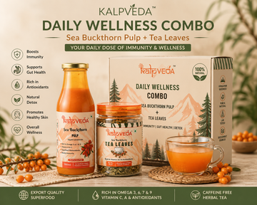 Daily Wellness Combo | Kalpveda Sea Buckthorn Pulp + Tea Leaves