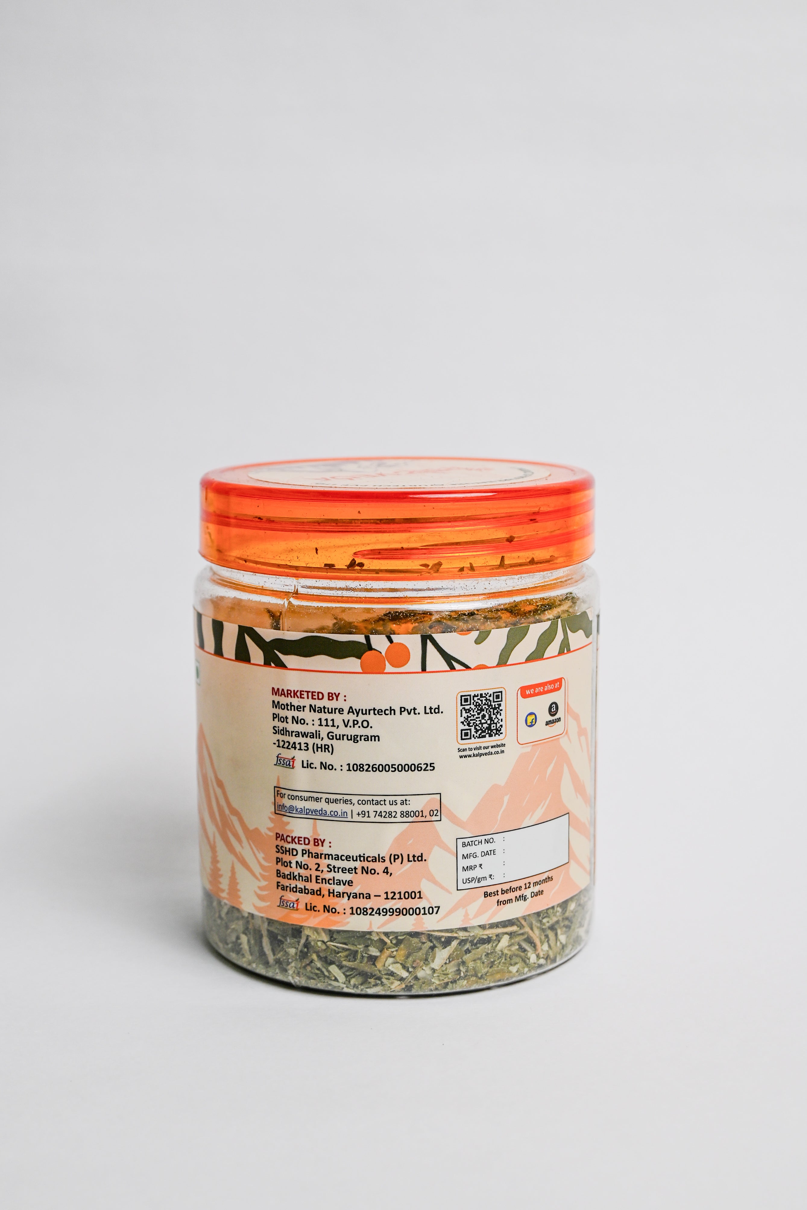 KALPVEDA Premium Himalayan Sea Buckthorn Raw Leaves Tea 50g, Sun-Dried, Caffeine-Free Herbal Tea, Rich in Antioxidants, Vitamin C, Nutrients & Omega 7, Supports Skin Glow, Immunity & Detox