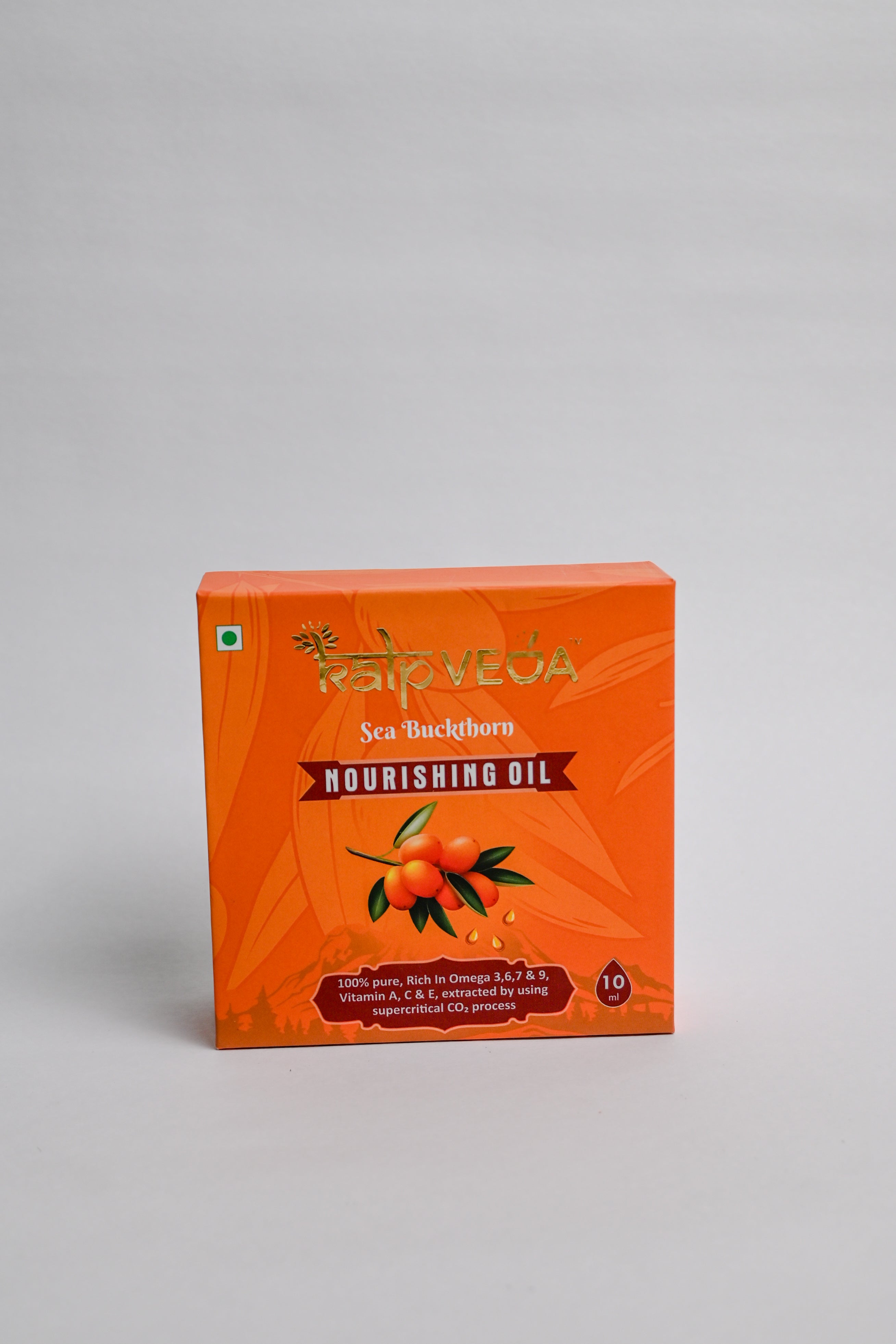 KALPVEDA Sea Buckthorn Oil – CO₂ Extracted |Rich in  Vitamin C, E  & Omega-7 | Pure Himalayan Berry Oil | Skin Repair, Brightening & Anti-Aging Serum