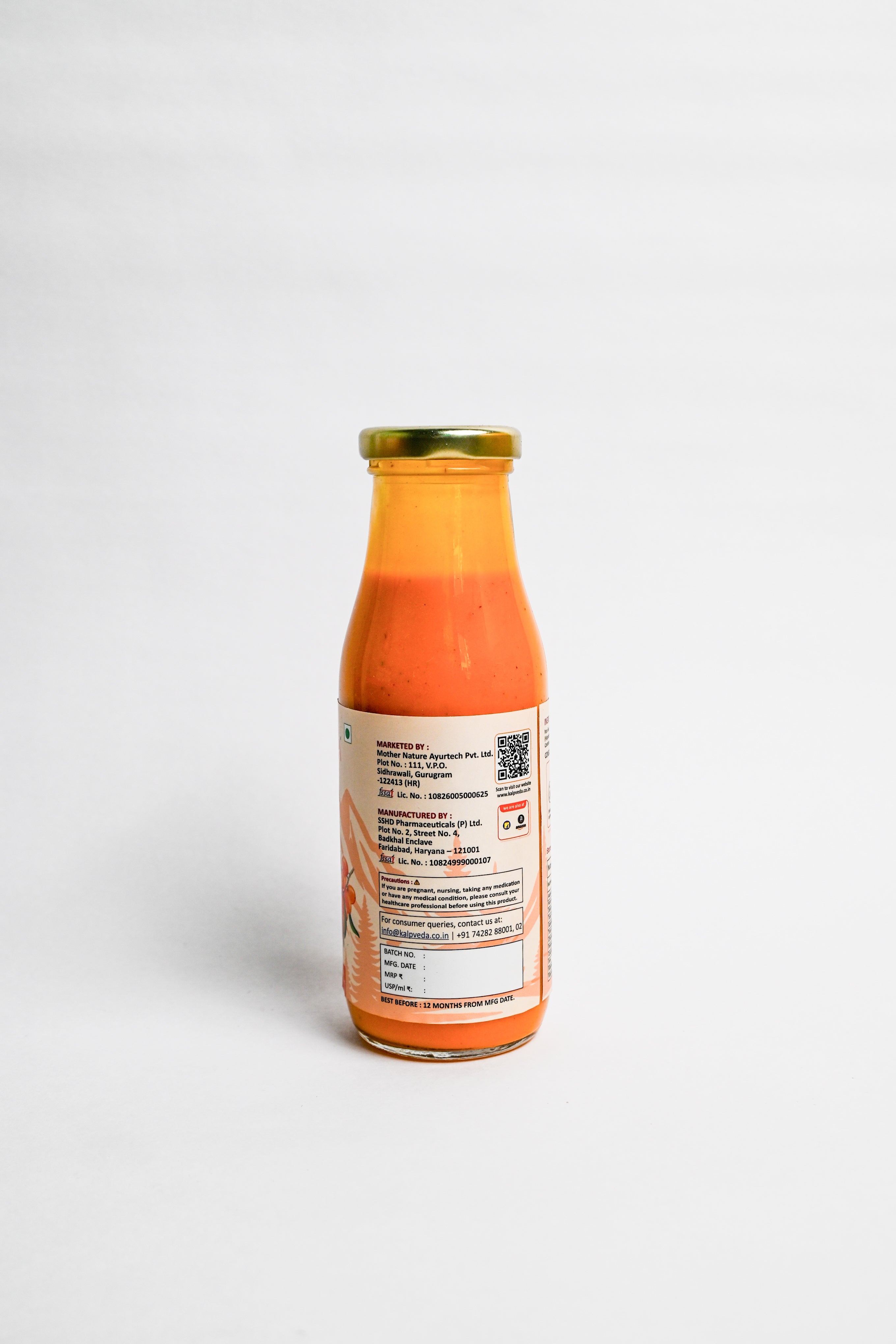 KALPVEDA Sea Buckthorn Pulp (Juice) Superfood Antioxidants (Rich in Vitamin C & A, Omega 3,6,7 and 9) | Boost Immunity and Gut Health