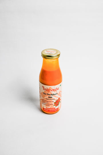 KALPVEDA Sea Buckthorn Pulp (Juice) Superfood Antioxidants (Rich in Vitamin C & A, Omega 3,6,7 and 9) | Boost Immunity and Gut Health