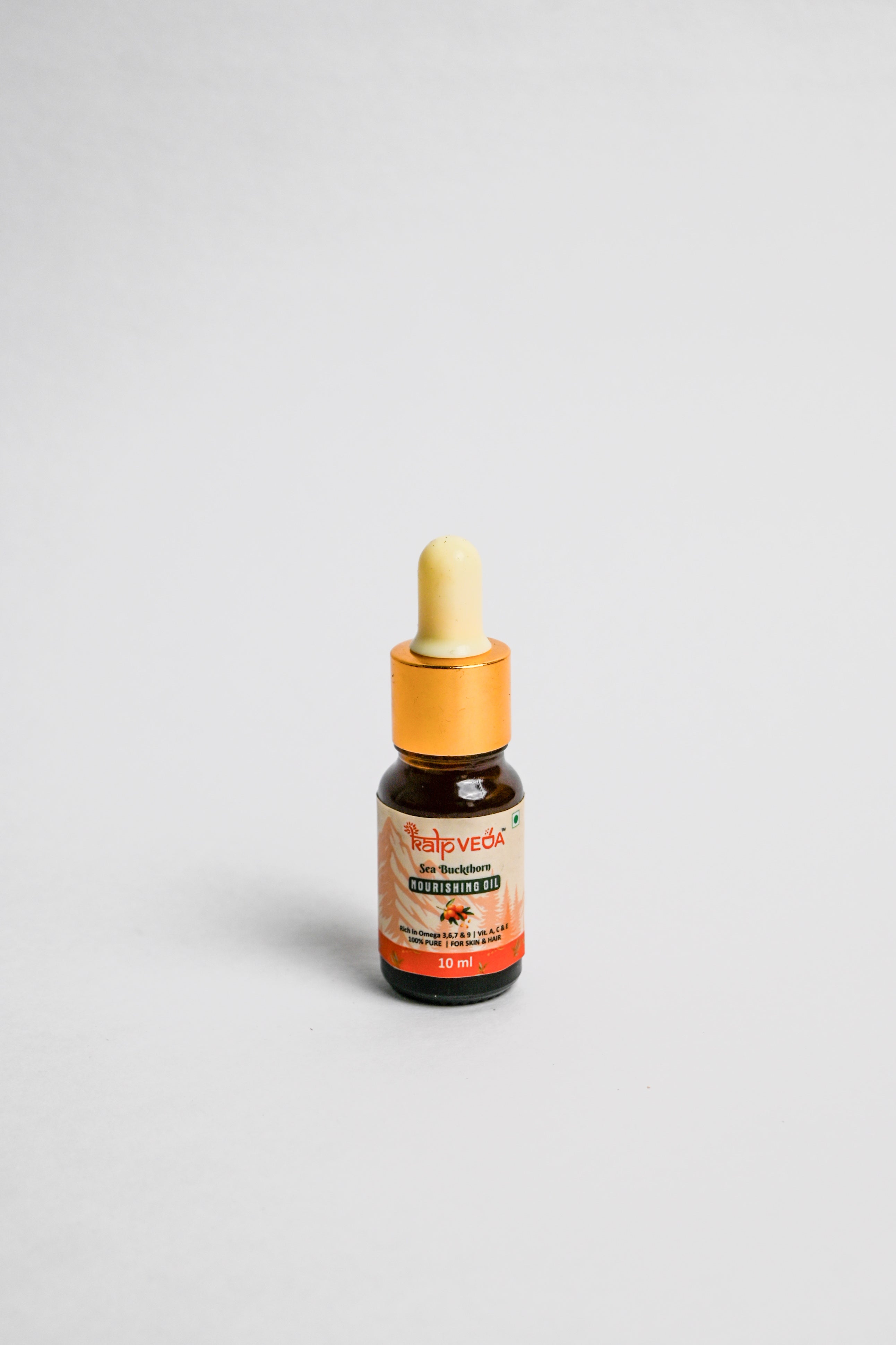 KALPVEDA Sea Buckthorn Oil – CO₂ Extracted |Rich in  Vitamin C, E  & Omega-7 | Pure Himalayan Berry Oil | Skin Repair, Brightening & Anti-Aging Serum