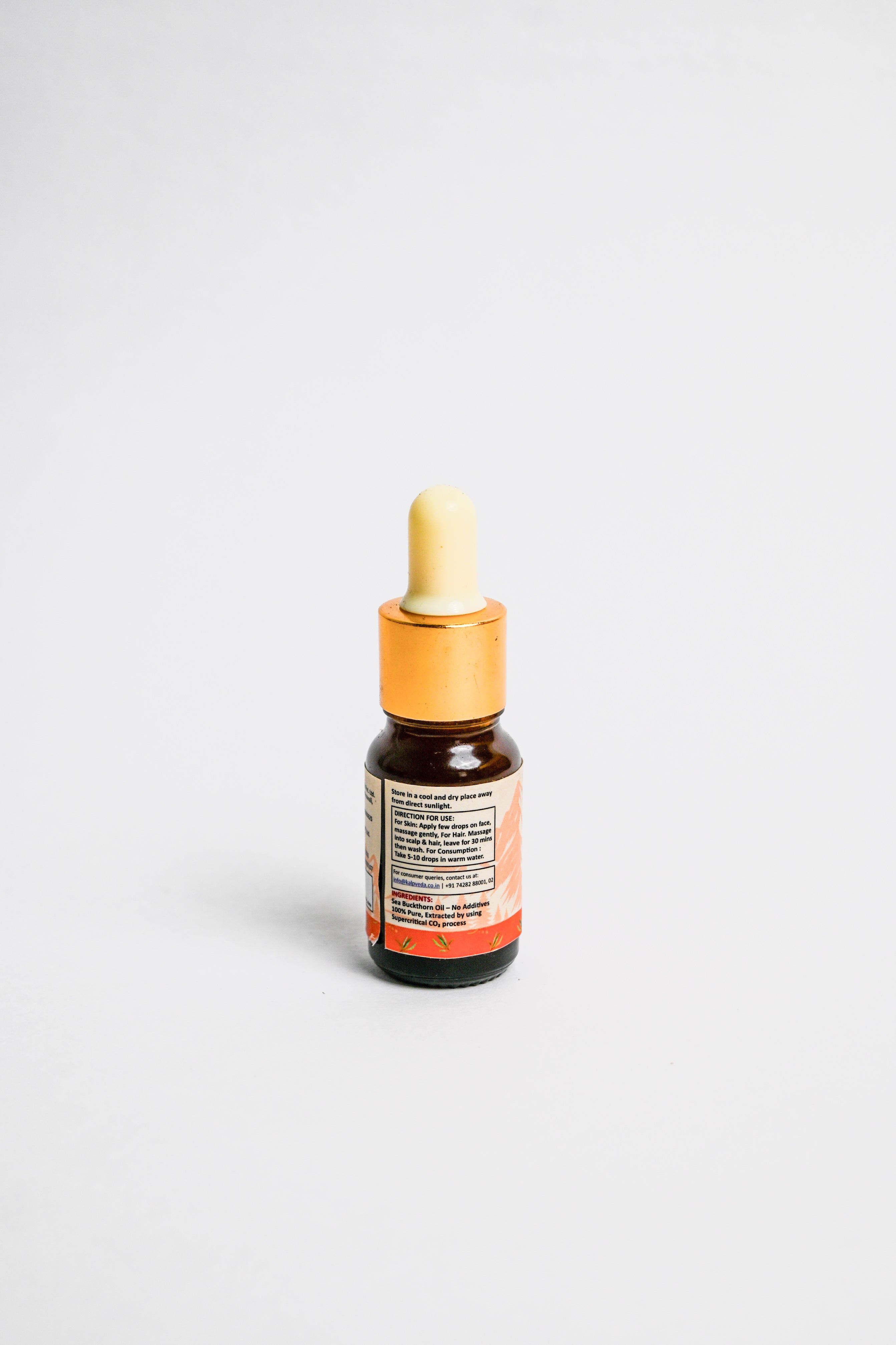 KALPVEDA Sea Buckthorn Oil – CO₂ Extracted |Rich in  Vitamin C, E  & Omega-7 | Pure Himalayan Berry Oil | Skin Repair, Brightening & Anti-Aging Serum