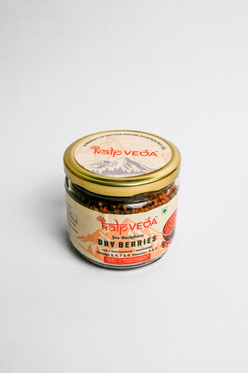 KALPVEDA Premium Dried Sea Buckthorn Berries (Himalayan Superfruit) Export Quality Superfood | Rich in Vitamin C, Omega 3,6,7,9 & Antioxidants | Boost Immunity, Skin & Gut Health