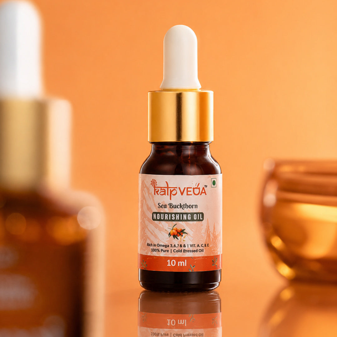Himalayan Sea Buckthorn Oil 10ml | CO2 Extracted Berry Oil | Rich in Vitamin C, E & Omega 7 | Supports Skin Glow, Brightening, Anti-Ageing Care & Nourishment (Pack of 1)
