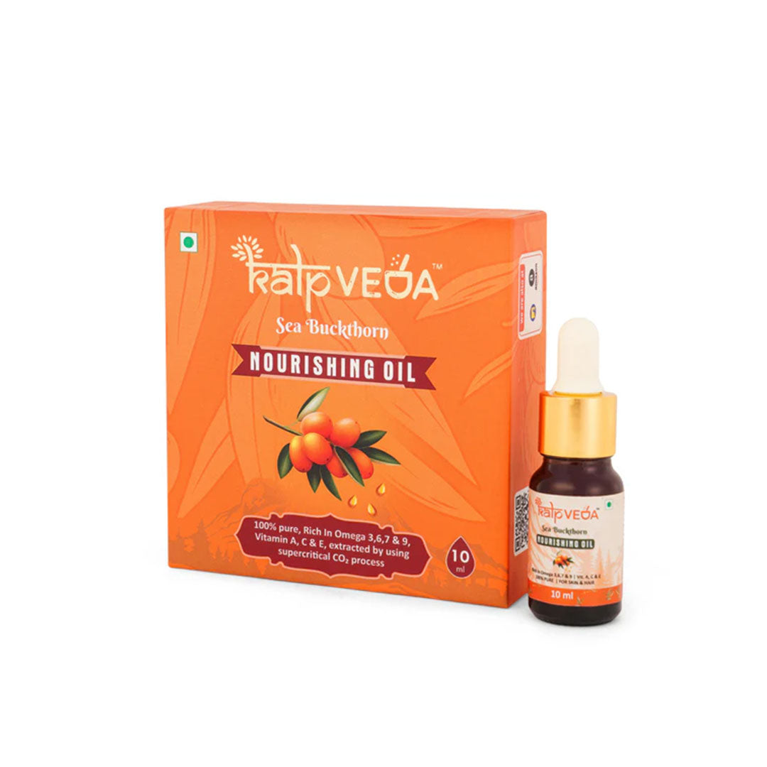 Himalayan Sea Buckthorn Oil 10ml | CO2 Extracted Berry Oil | Rich in Vitamin C, E & Omega 7 | Supports Skin Glow, Brightening, Anti-Ageing Care & Nourishment (Pack of 1)