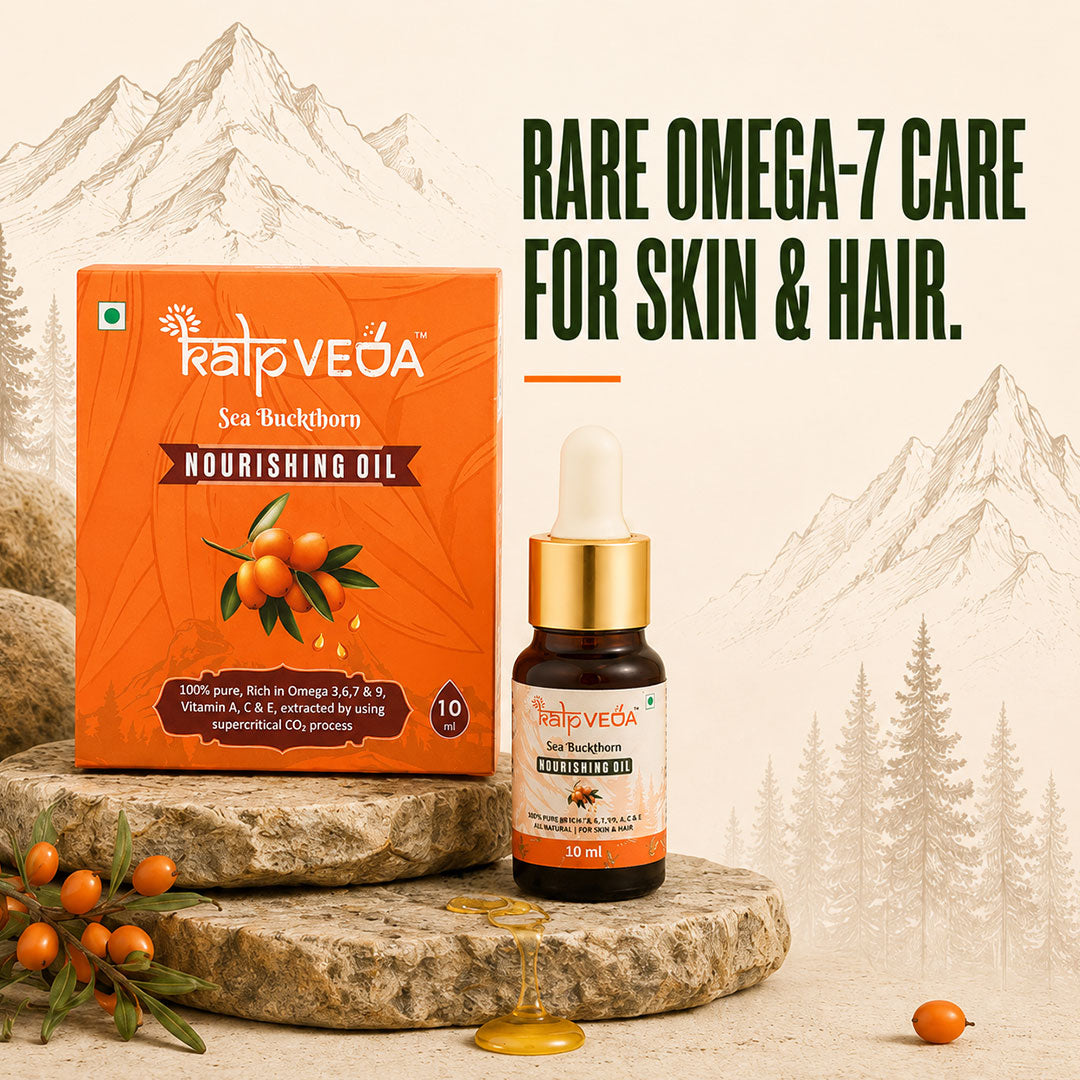 Himalayan Sea Buckthorn Oil 10ml | CO2 Extracted Berry Oil | Rich in Vitamin C, E & Omega 7 | Supports Skin Glow, Brightening, Anti-Ageing Care & Nourishment (Pack of 1)