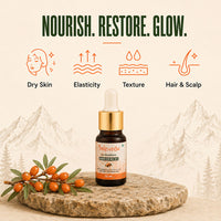 Himalayan Sea Buckthorn Oil 10ml | CO2 Extracted Berry Oil | Rich in Vitamin C, E & Omega 7 | Supports Skin Glow, Brightening, Anti-Ageing Care & Nourishment (Pack of 1)